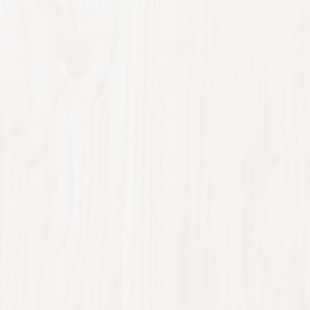 Massivholzbett mit Kopfteil Weiß