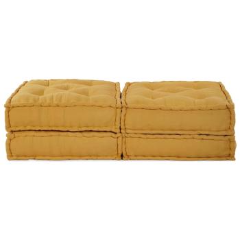 Modulare Sofagarnitur 2 Stk. Stoff Gelb 140 x 70 x 36 cm