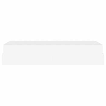 Bettgestell mit Matratze Reinweiß 100 x 200 cm Kunstleder