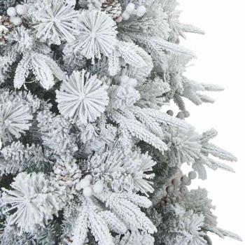 Künstlicher Scharnier-Weihnachtsbaum schneebedeckt Weiß 180 cm