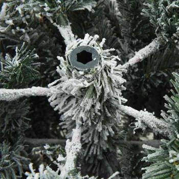 Künstlicher Scharnier-Weihnachtsbaum schneebedeckt Weiß 180 cm