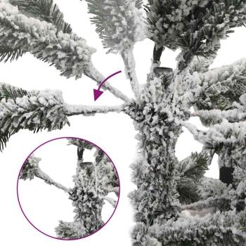 Künstlicher Scharnier-Weihnachtsbaum schneebedeckt Weiß 180 cm