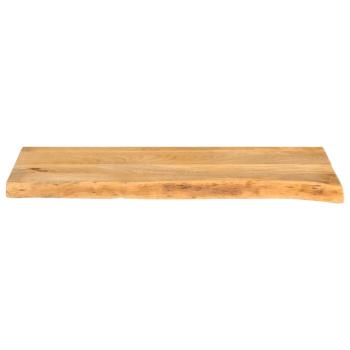 Tischplatte mit Baumkante 70x30x3,8 cm Massivholz Mango