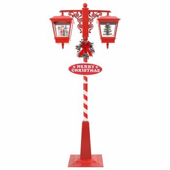 Weihnachtsstraßenlampe mit 2 Laternen Rot 80 x 40,5 x 188 cm