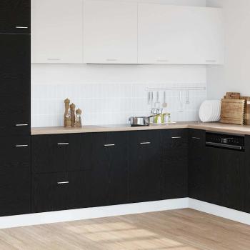 ARDEBO.de - Unterschrank für Spüle Schwarz Eiche 80x46x81,5 cm Holzwerkstoff