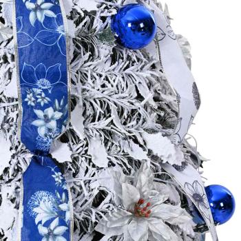 Künstlicher Weihnachtsbaum mit 150 LEDs Grün 180 cm PVC