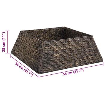 Weihnachtsbaumkragen Schwarz 70 x 70 x 28 cm Wasserhyazinthe