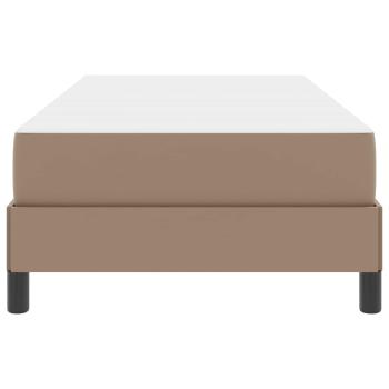 Bett mit Matratze Cappuccino 90 x 190 cm Kunstleder