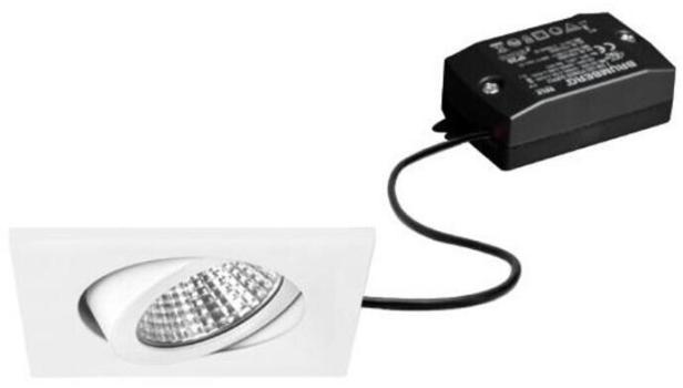 ARDEBO.de Brumberg BB05 LED-Einbaustrahler, 230VAC, 50Hz, 6W, 38°, 630lm, 3000K, quadratisch, schwenkbar, weiß (38365173)