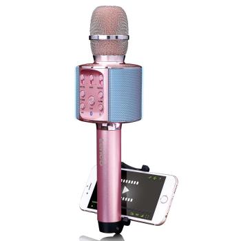 Bluetooth® Karaoke-Mikrofon mit Lautsprecher und Beleuchtung Pink