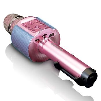Bluetooth® Karaoke-Mikrofon mit Lautsprecher und Beleuchtung Pink