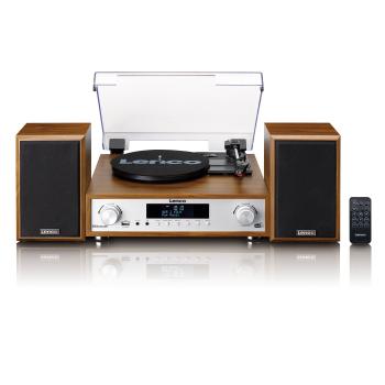 ARDEBO.de - HiFi-Stereoanlage mit Plattenspieler, DAB+/FM-Radio und Bluetooth® Wood