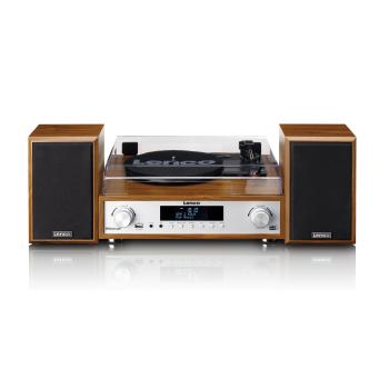HiFi-Stereoanlage mit Plattenspieler, DAB+/FM-Radio und Bluetooth® Wood