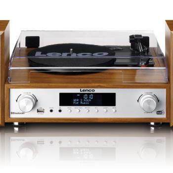 HiFi-Stereoanlage mit Plattenspieler, DAB+/FM-Radio und Bluetooth® Wood