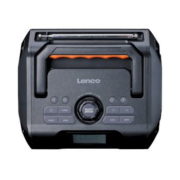 Leistungsstarkes tragbares DAB+/FM-Radio für den Außenbereich mit Bluetooth® IPX5 wasserdicht Grau