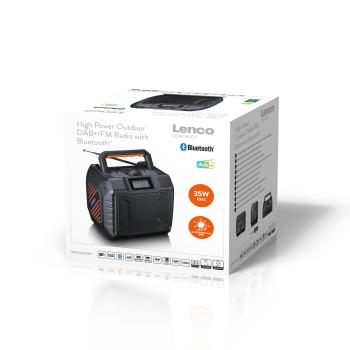 Leistungsstarkes tragbares DAB+/FM-Radio für den Außenbereich mit Bluetooth® IPX5 wasserdicht Grau