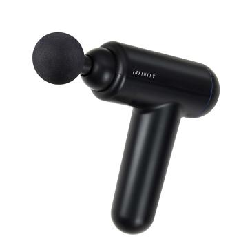 Wiederaufladbare Massagepistole 4 Köpfe Schwarz