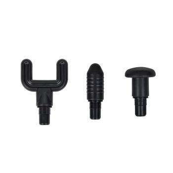 Wiederaufladbare Massagepistole 4 Köpfe Schwarz