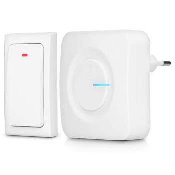 ARDEBO.de - Batteriefreie Türklingel Weiß