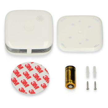 Rauchmelder mit kompaktem Design mit 10 Jahren Batterie und Garantie