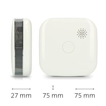 Rauchmelder mit kompaktem Design mit 10 Jahren Batterie und Garantie