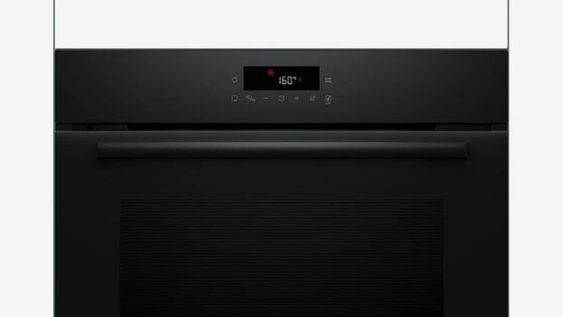 Bosch HBA572BB4 A+ Einbaubackofen, 60 cm breit, 71 L, Pyrolyse, TouchControl, 6 Heizarten, 10 Automatikprogramme, schwarz