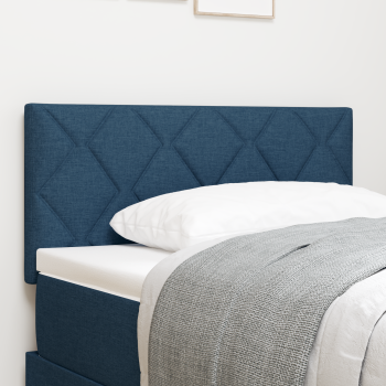 Kopfteil mit LED -Streifenleuchten Verstellbar Blau 90 cm Stoff