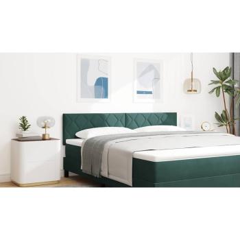 LED Kopfteil mit LED -Streifenleuchten Dunkelgrün 180 cm Samt