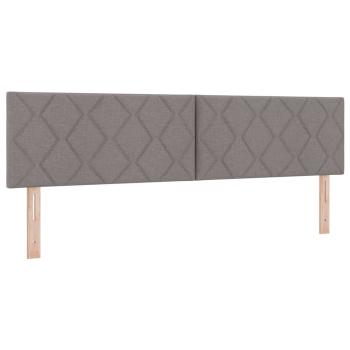 Boxspringbett mit Matratze Creme 90x200 cm Stoff Taupe