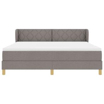Boxspringbett mit Matratze Creme 90x200 cm Stoff Taupe