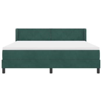 Boxspringbett mit Matratze Schwarz 100x200 cm Velvet Dunkelgrün