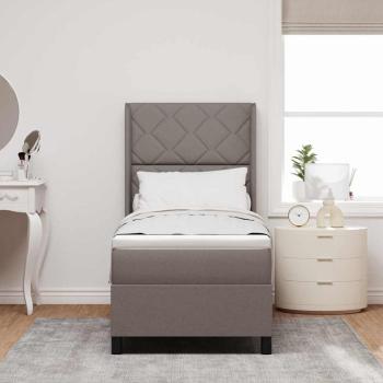 Boxspringbett mit Matratze mit Kopfteil Taupe 90 x 190 cm Stoff
