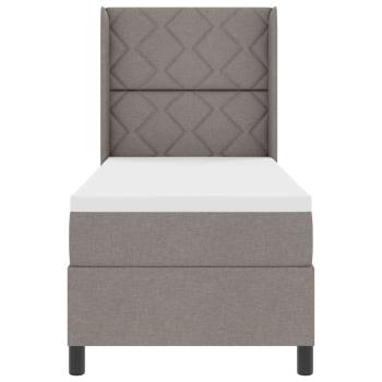 Boxspringbett mit Matratze mit Kopfteil Taupe 90 x 190 cm Stoff