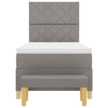 Boxspringbett mit Matratze mit Kopfteil Taupe 90 x 200 cm Stoff