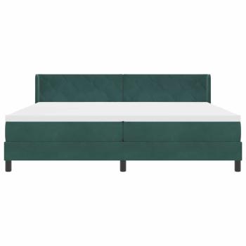 Boxspringbett mit Matratze Schwarz 100x200 cm Velvet Dunkelgrün