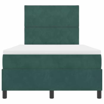 Boxspringbett mit Matratze Dunkelgrün 120 x 190 cm Samt
