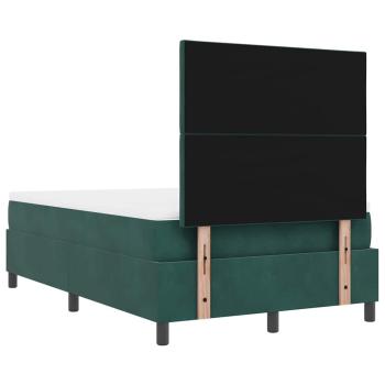Boxspringbett mit Matratze Dunkelgrün 120 x 190 cm Samt