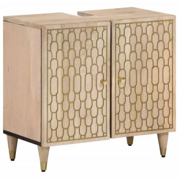 ARDEBO.de - Waschbeckenunterschrank 62x33x58 cm Massivholz Mango