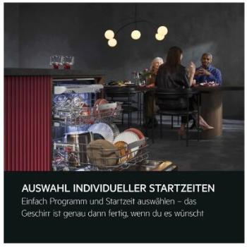 AEG GI8200A2SG 8000 Vollintegrierter Geschirrspüler, 60 cm breit, 14 Maßgedecke, SatelliteClean Pro, ZoneClean, AquaSave, SmartSelect Connect Display, AirDry, Besteckschublade (911473014)