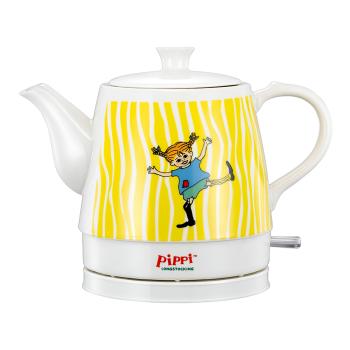 ARDEBO.de - Pippi Langstrumpf Keramik-Wasserkocher - 0,8 Liter - Happy Pippi Design