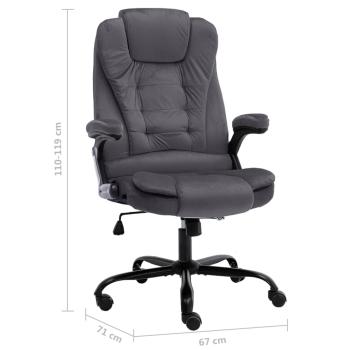 Bürostuhl Dunkelgrau Samt