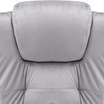 Bürostuhl Hellgrau Samt