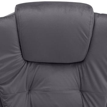 Massage-Bürostuhl Dunkelgrau Samt