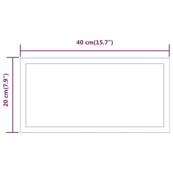 LED-Badspiegel 20x40 cm