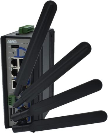 Hanwha Vision PoE Router Industrial-Ethernet-Lösungen, 4G/LTE, Cat4 (AMG750-1G-4GAT-1E4-P120/HWEU)