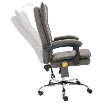 Massage-Bürostuhl Grau Stoff