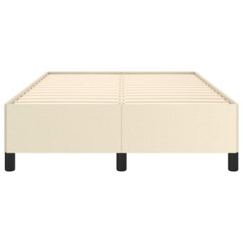 Bettgestell ohne Matratze Creme 120x190 cm Kunstleder