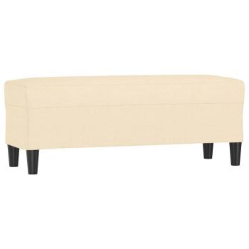 Sitzbank Creme 100x35x41 cm Stoff