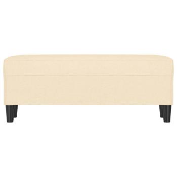 Sitzbank Creme 100x35x41 cm Stoff