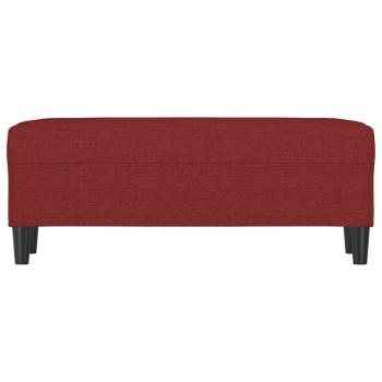 Sitzbank Weinrot 100x35x41 cm Stoff